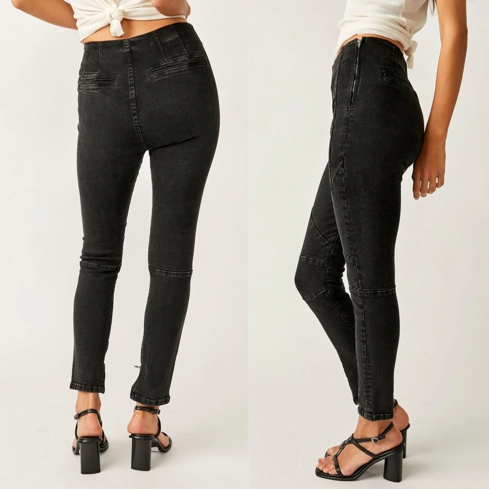 NWT Free People We The Free Bella Moto Skinny Jean